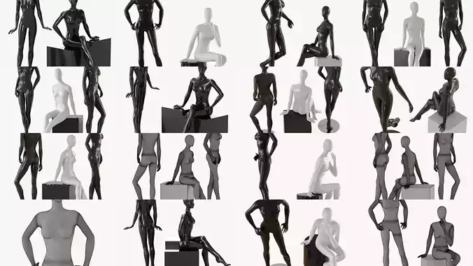 Abstract female mannequin collection 9 