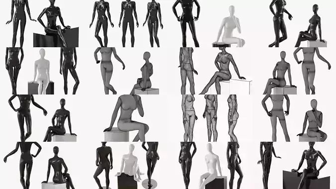 Abstract female  mannequin collection 12 