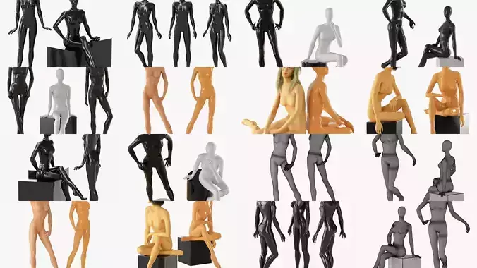 Abstract female and realistic mannequin collection 18 