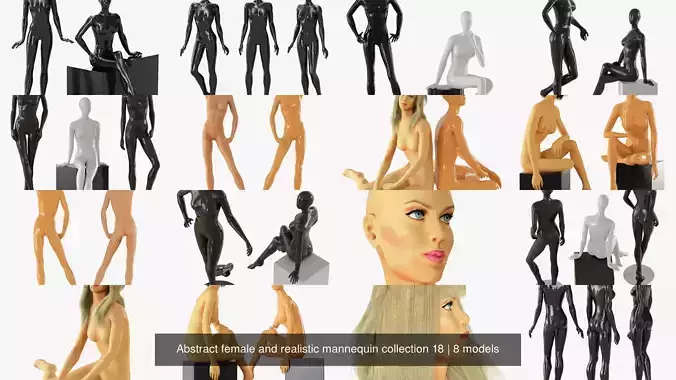 Abstract female and realistic mannequin collection 18