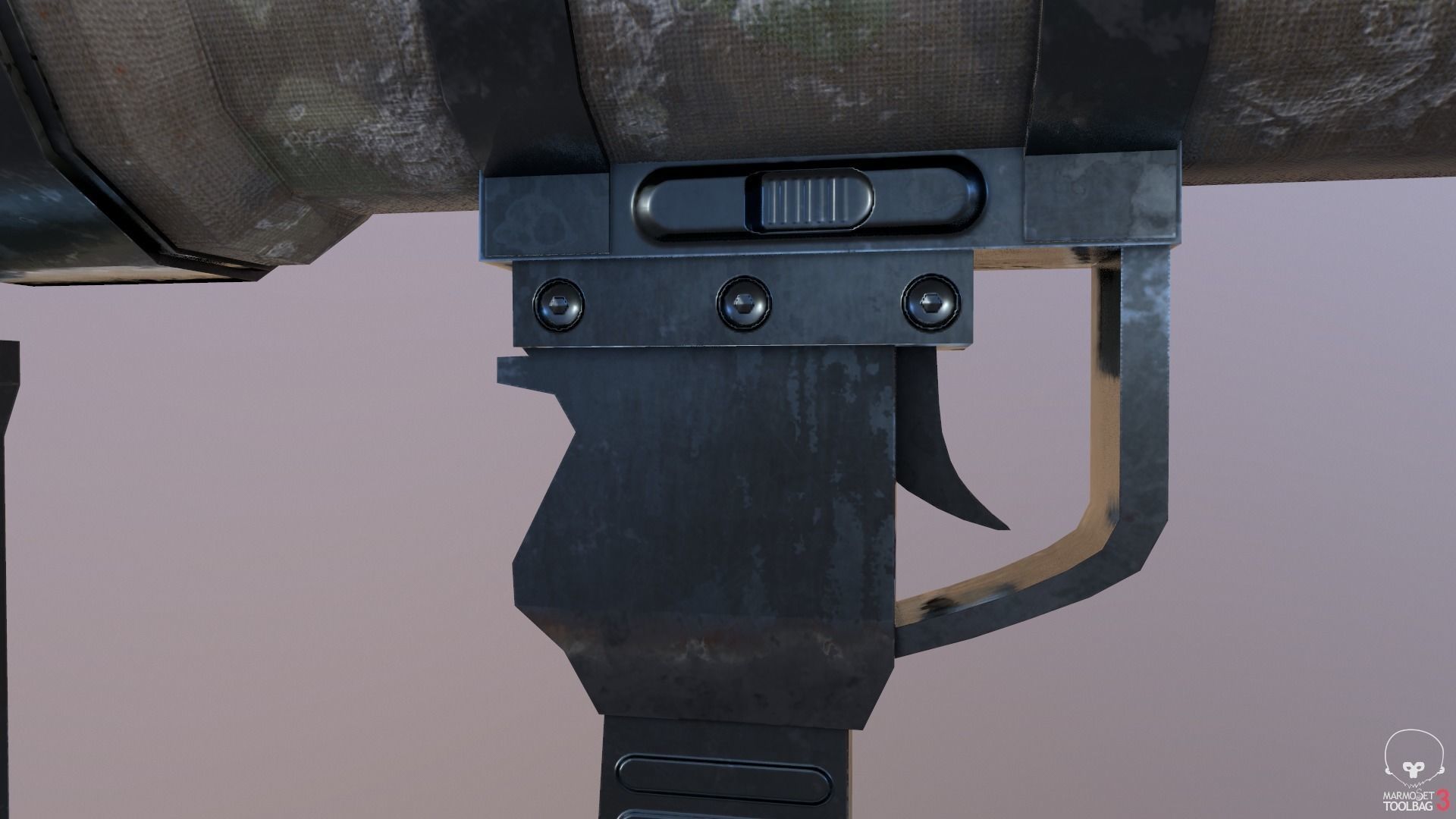 Low Poly Fabric Covered Anti Tank RPG Low-poly 3D model_23