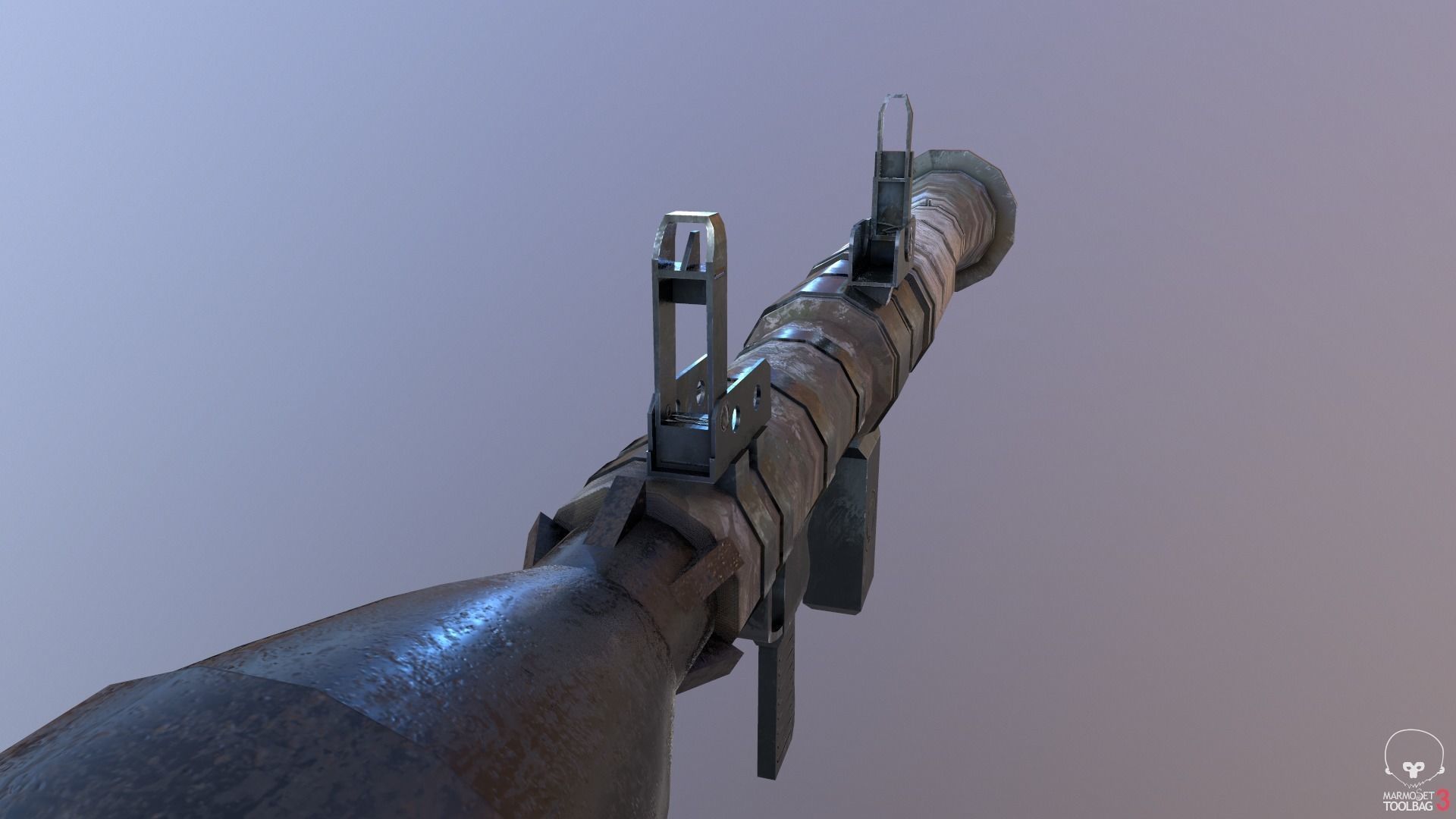 Low Poly Fabric Covered Anti Tank RPG Low-poly 3D model_26