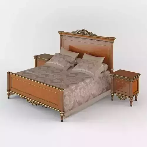 SCAPPINI SET ornate bed and nightstands