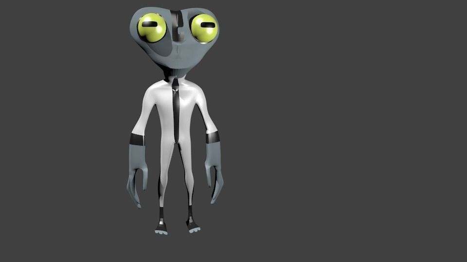 Grey matter Low-poly 3D model_0