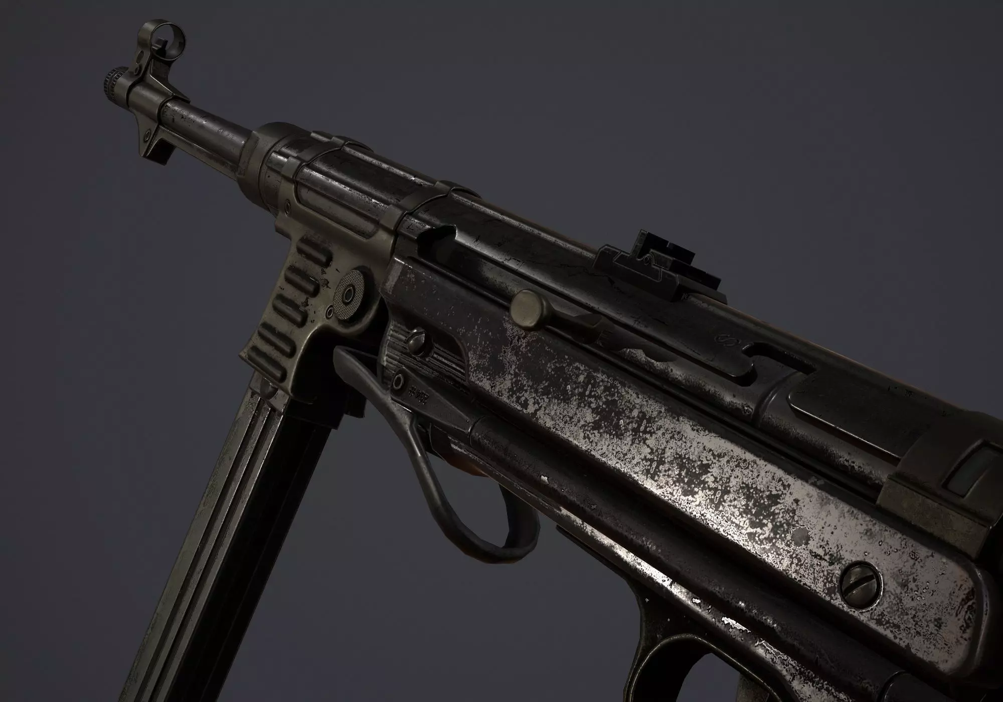 MP40 - WWII Low-poly 3D model_0