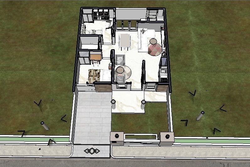 Minimalis house 3D model_8