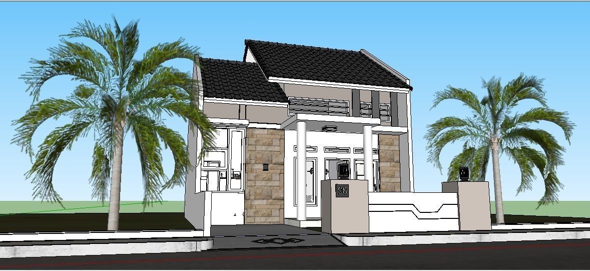 Minimalis house 3D model_6