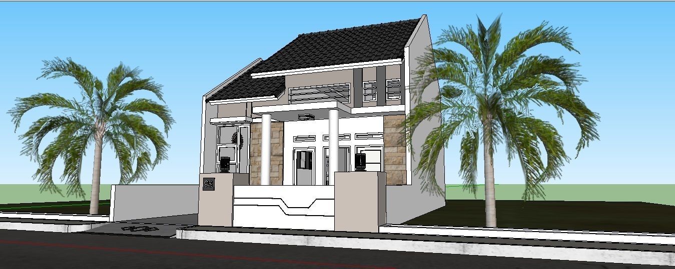 Minimalis house 3D model_5