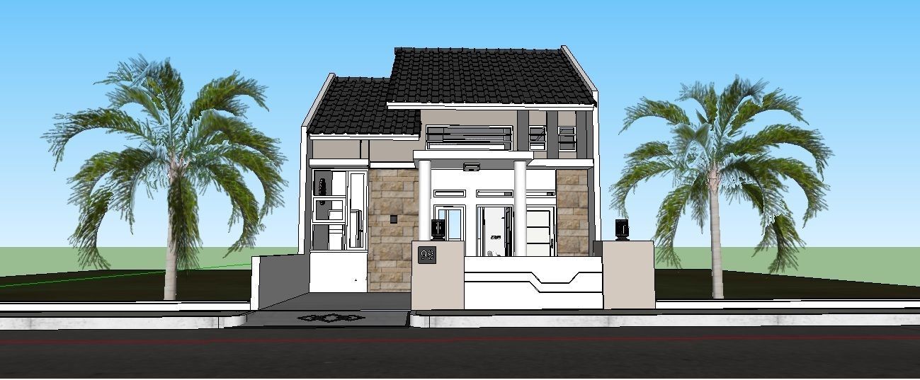 Minimalis house 3D model_4