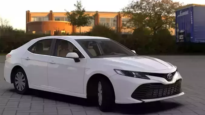 Toyota Camry LE 2019 HQ INTERIOR Bumpers Support 3D model