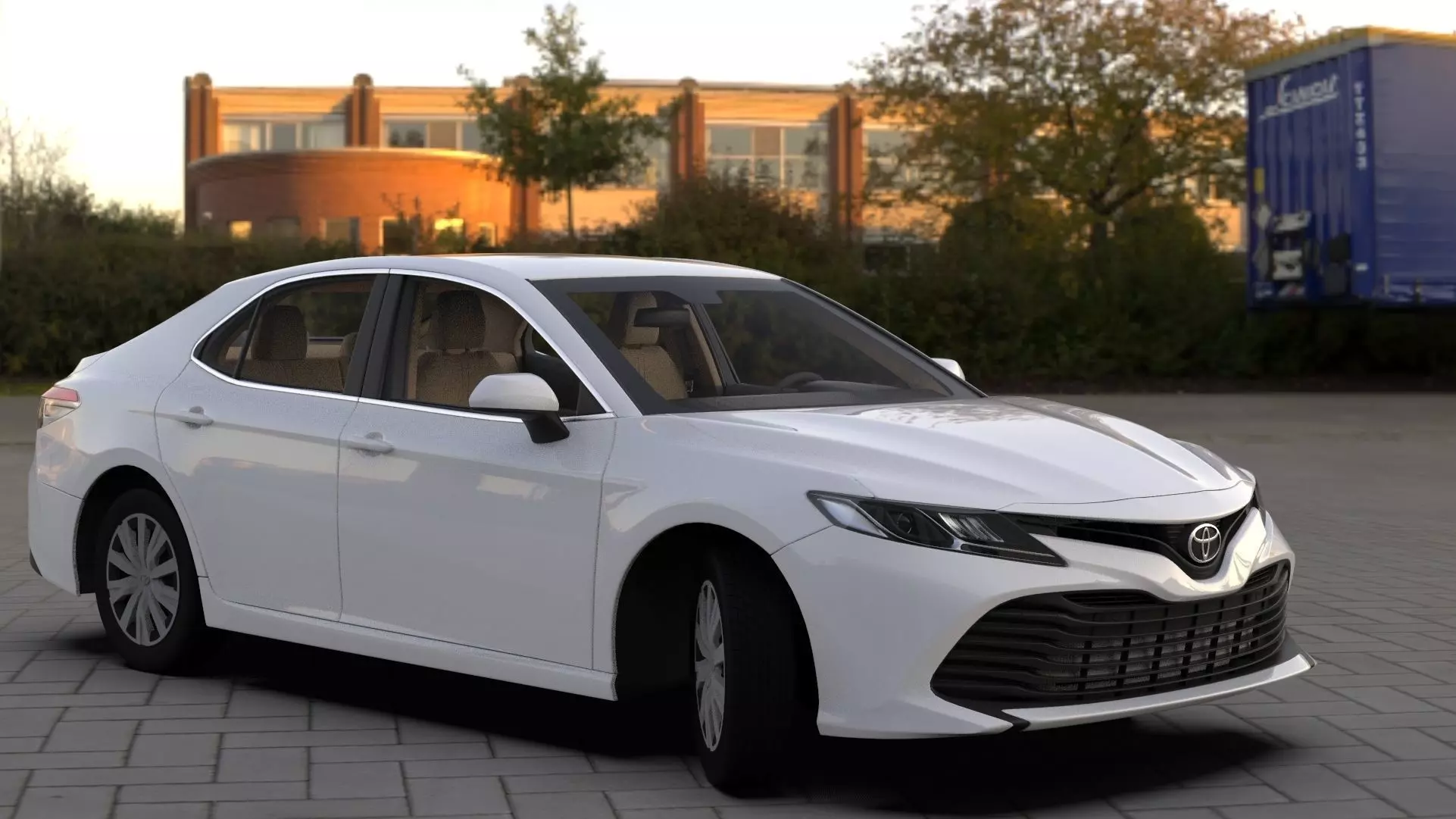 Toyota Camry LE 2019 HQ INTERIOR Bumpers Support 3D model_0