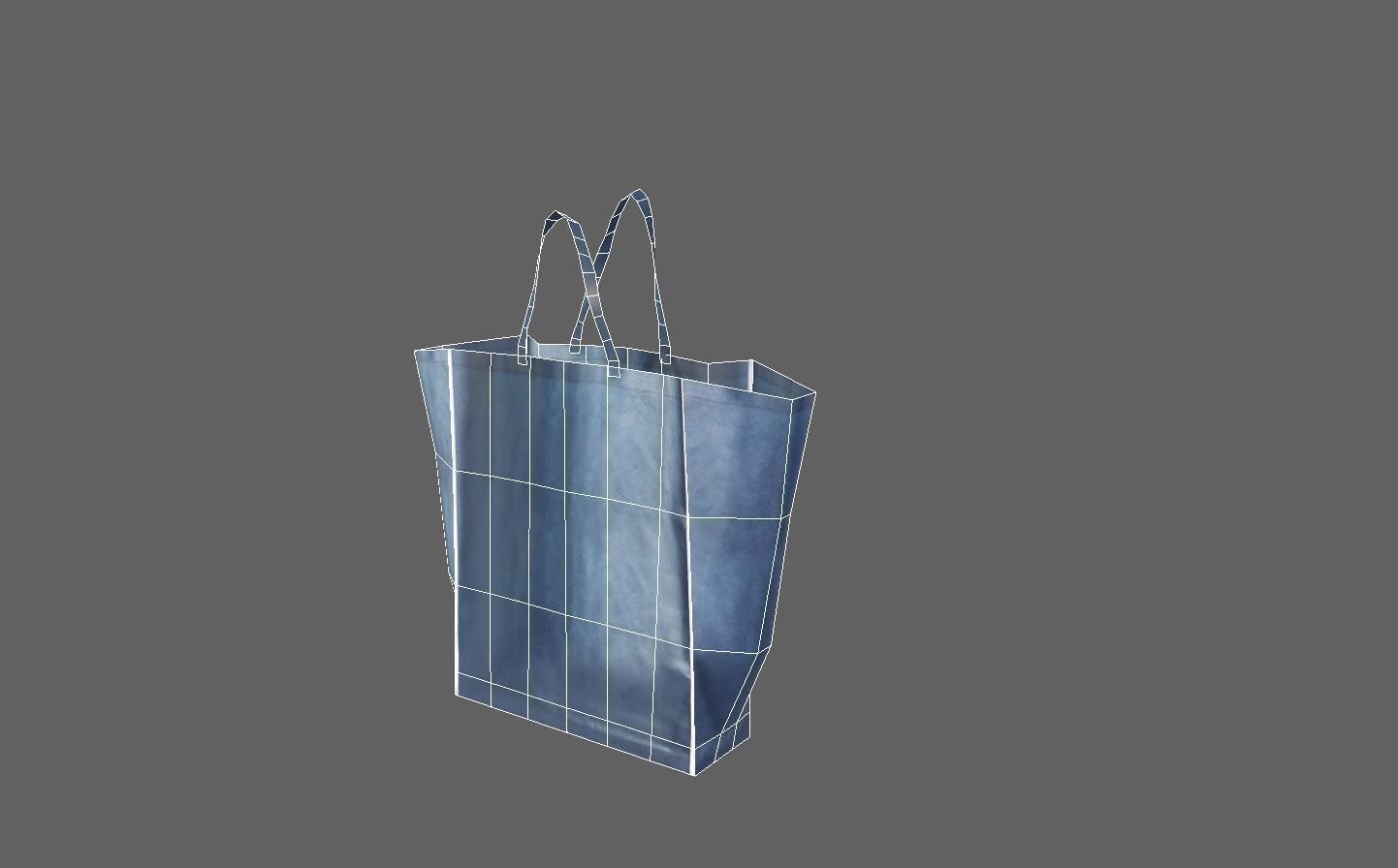 Shopping Bag Low-poly 3D model_6