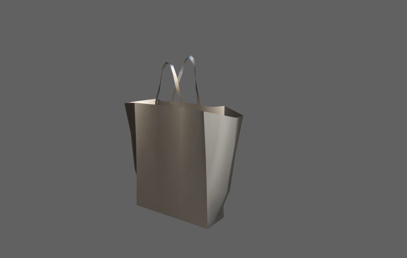 Shopping Bag Low-poly 3D model_7