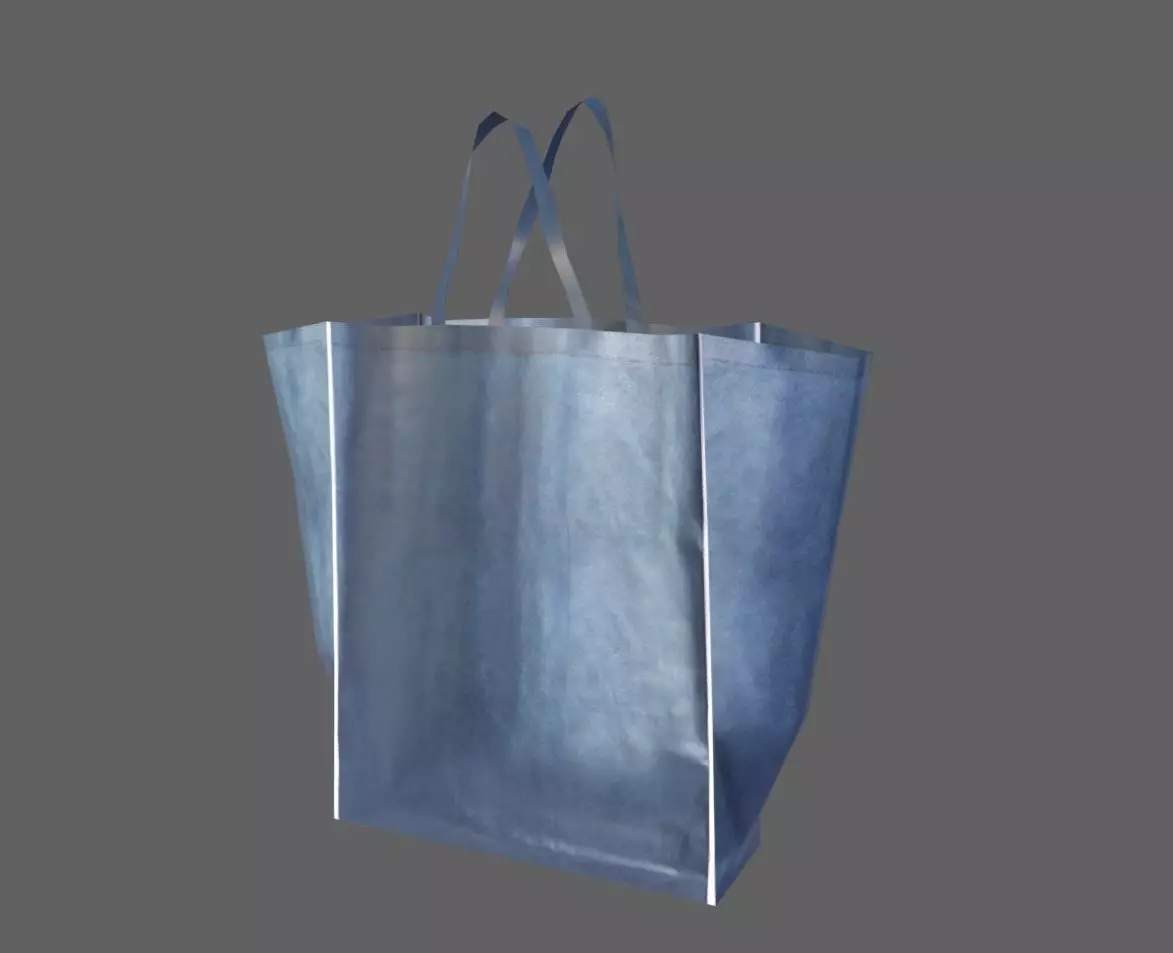Shopping Bag Low-poly 3D model_0