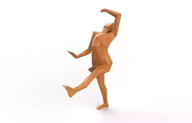Girl Low Poly Dancing 3d Model Free 3D print model