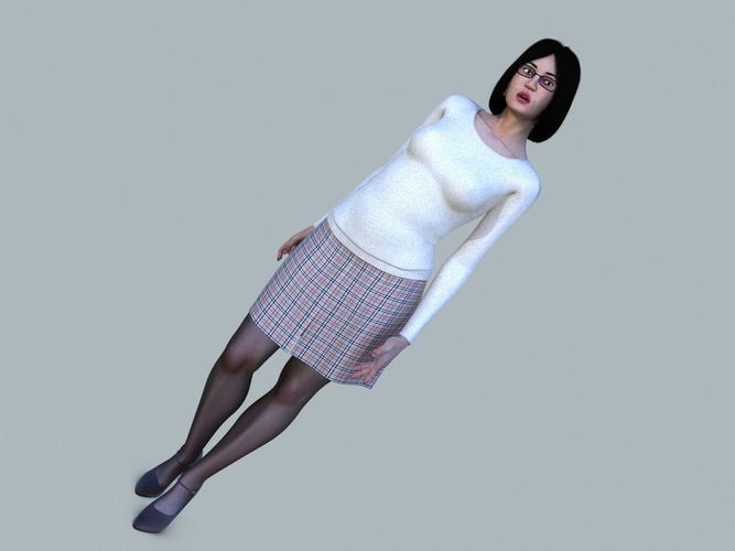 Women Casual Low-poly 3D model