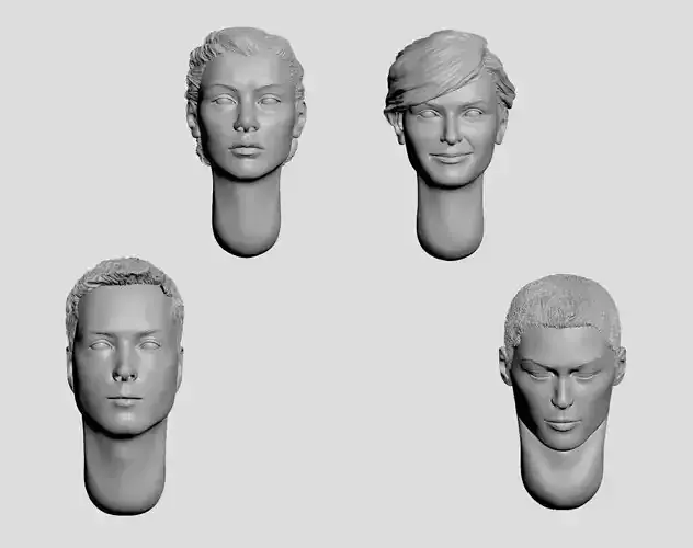 Set of heads - 35th Scale