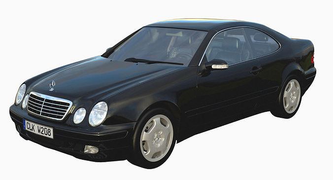 Mercedes-benz CLK Low-poly 3D model