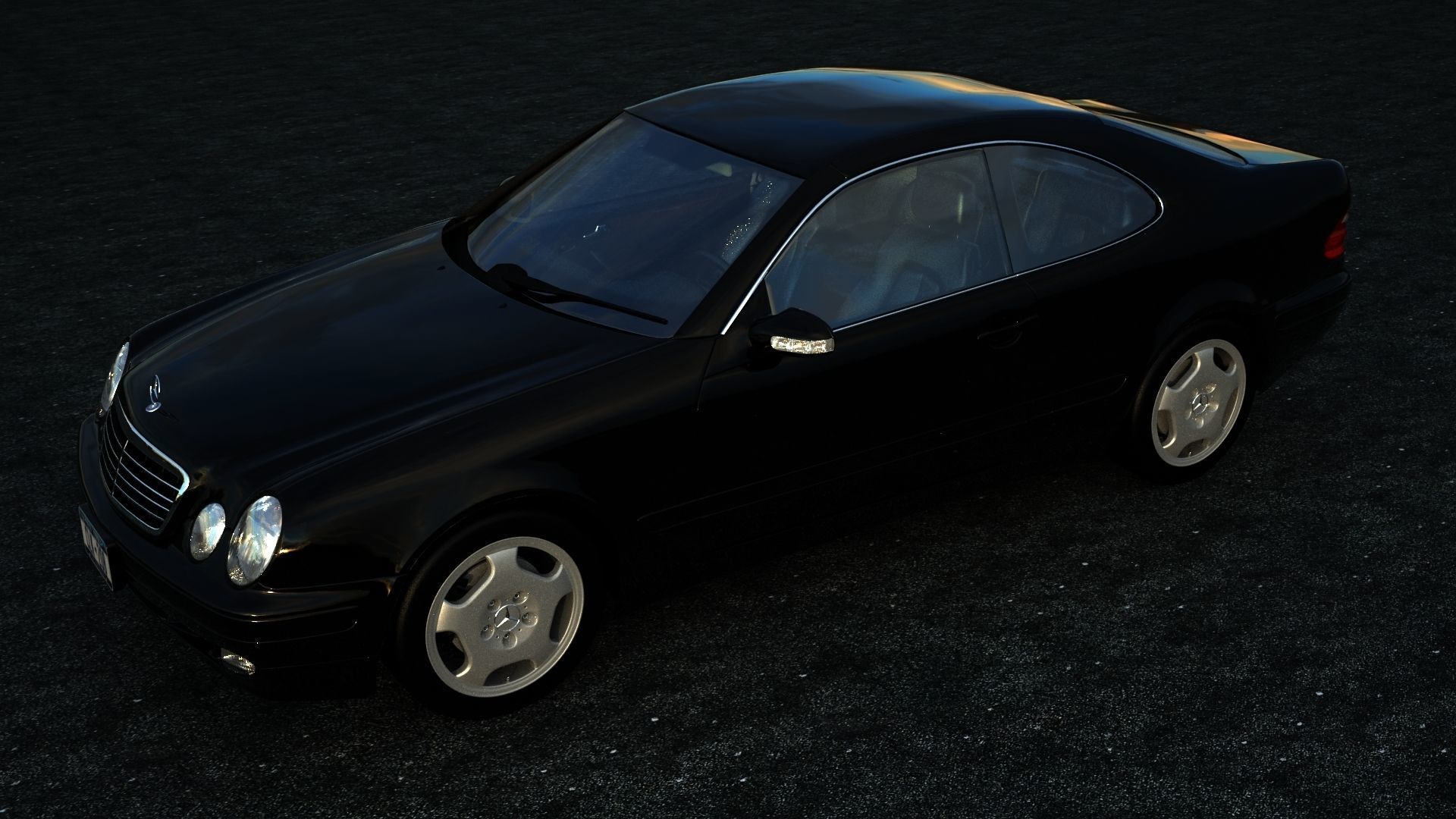 Mercedes-benz CLK Low-poly 3D model_6