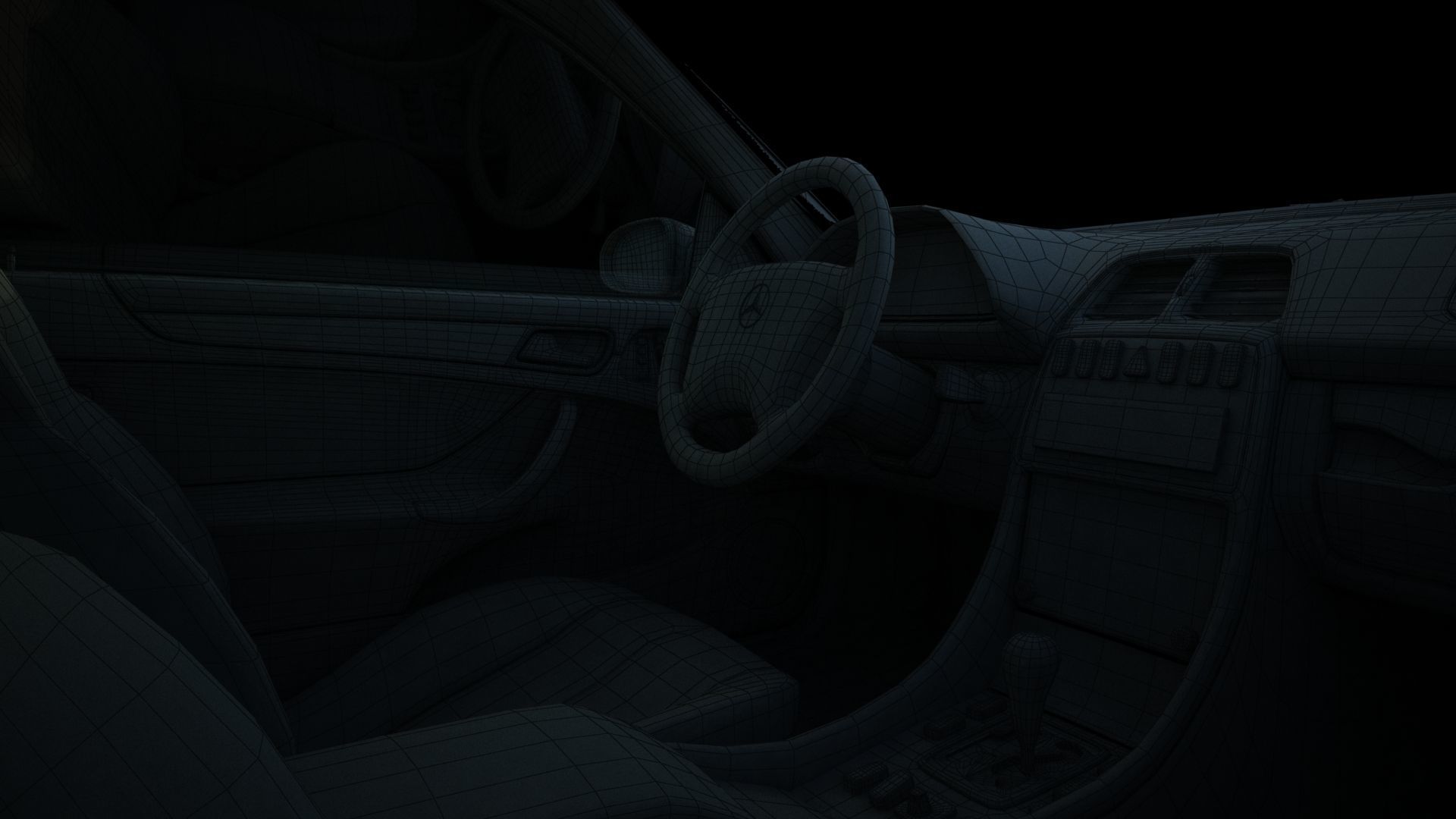 Mercedes-benz CLK Low-poly 3D model_20