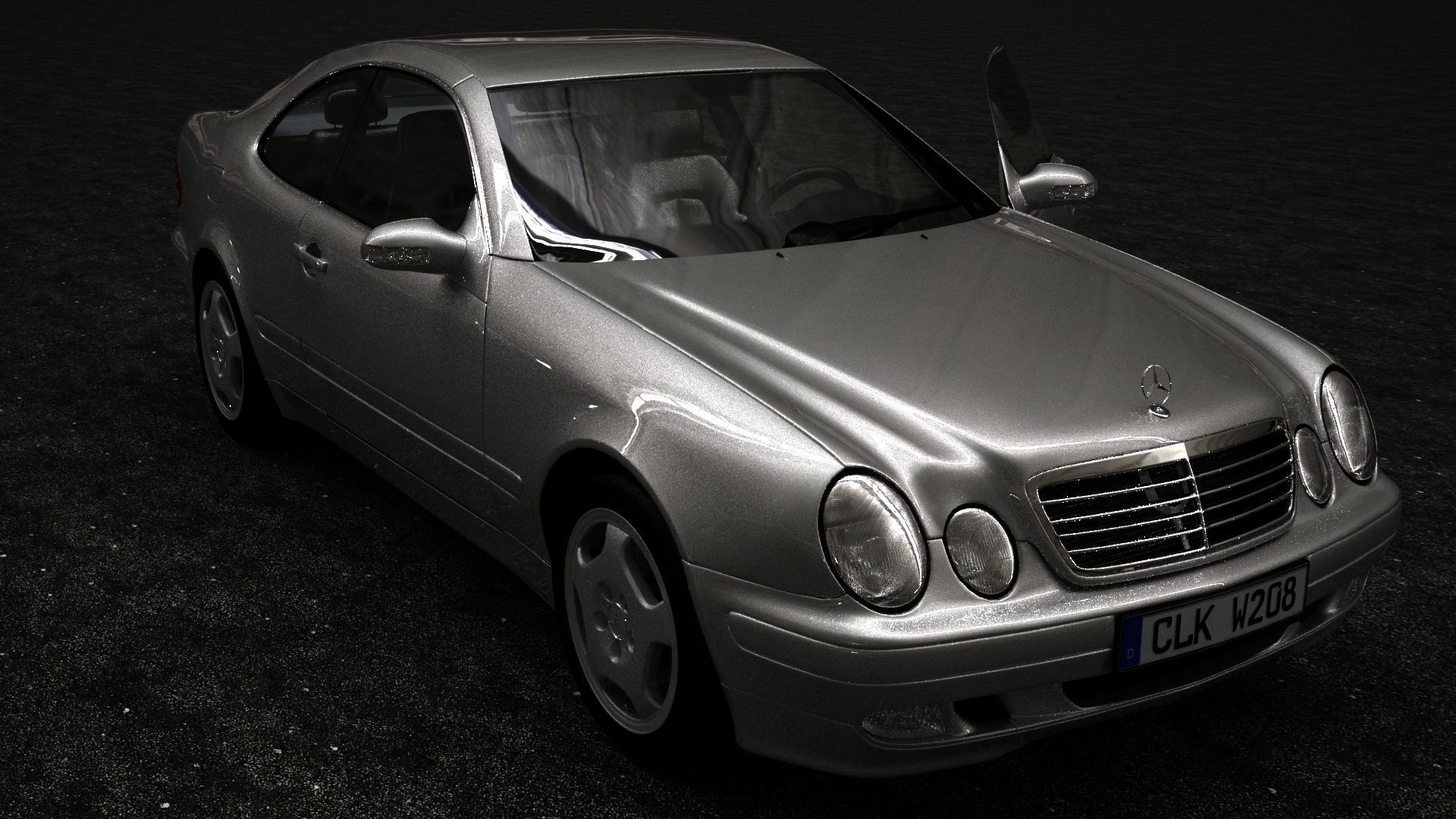 Mercedes-benz CLK Low-poly 3D model_9