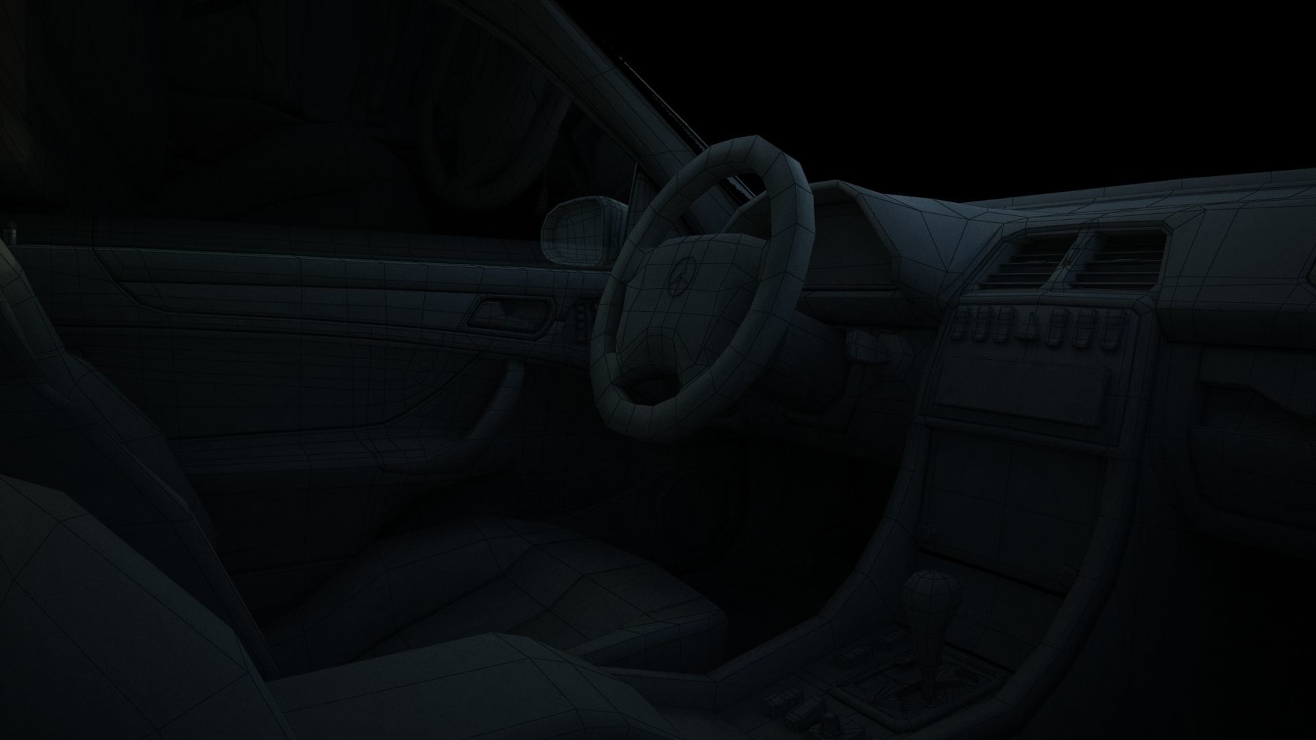 Mercedes-benz CLK Low-poly 3D model_19
