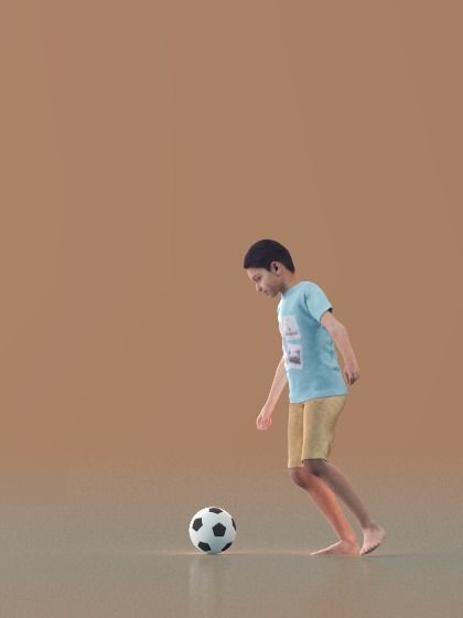 Amal 20095-02 - Animation Model 3DPEOPLE - Playing Ball Low-poly 3D model_4