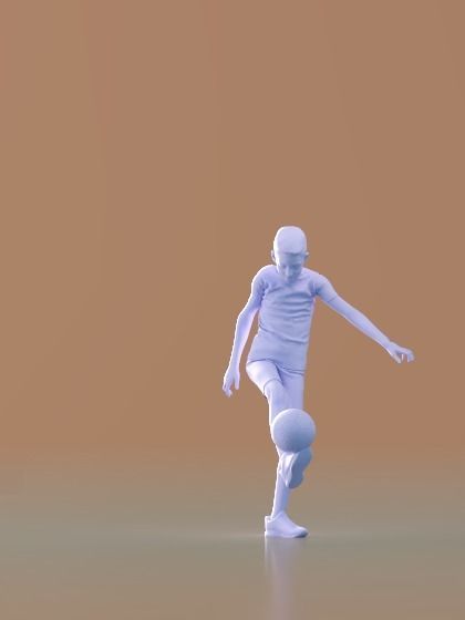 Amal 20095-02 - Animation Model 3DPEOPLE - Playing Ball Low-poly 3D model_3