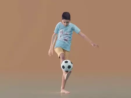 Amal 20095-02 - Animation Model 3DPEOPLE - Playing Ball Low-poly 3D model_0