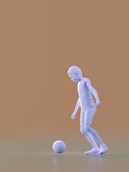 Amal 20095-02 - Animation Model 3DPEOPLE - Playing Ball Low-poly 3D model_5