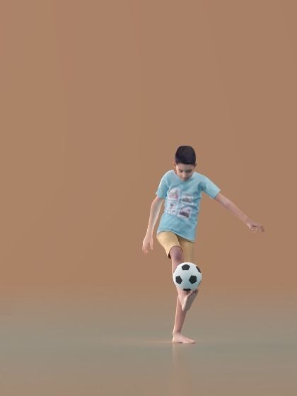 Amal 20095-02 - Animation Model 3DPEOPLE - Playing Ball Low-poly 3D model_2