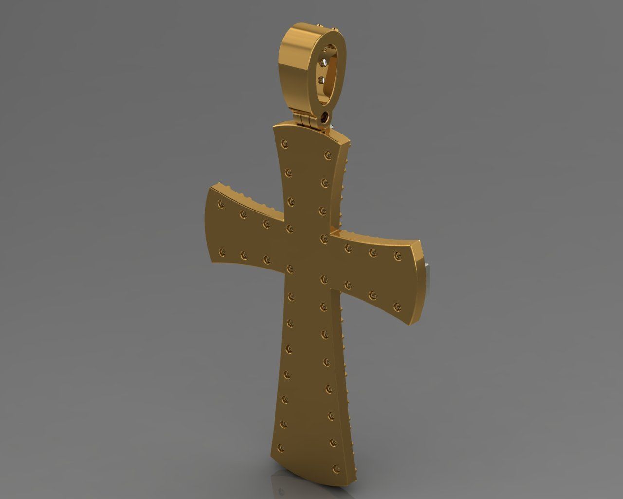 Cross 06 pendant 3D print model_3