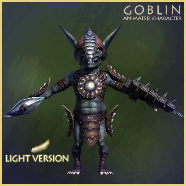 Goblin Warrior Light Version Low-poly 3D model_0