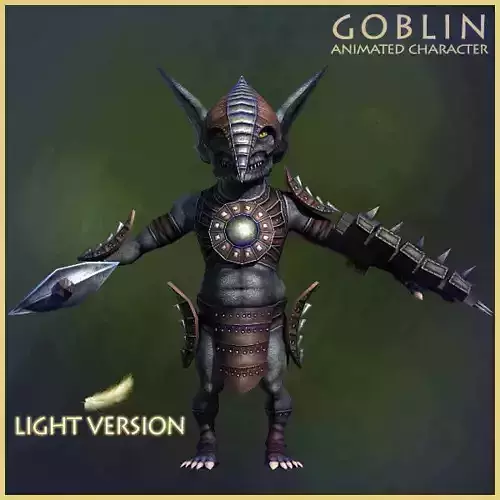 Goblin Warrior Light Version Low-poly 3D model