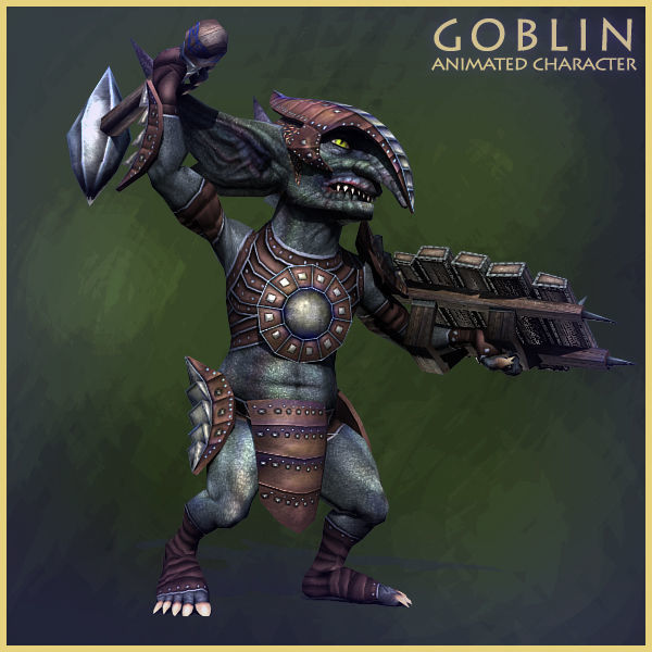 Goblin Warrior Light Version Low-poly 3D model_7