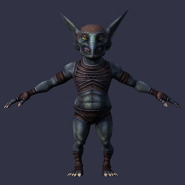 Goblin Warrior Light Version Low-poly 3D model_12