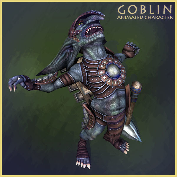 Goblin Warrior Light Version Low-poly 3D model_9