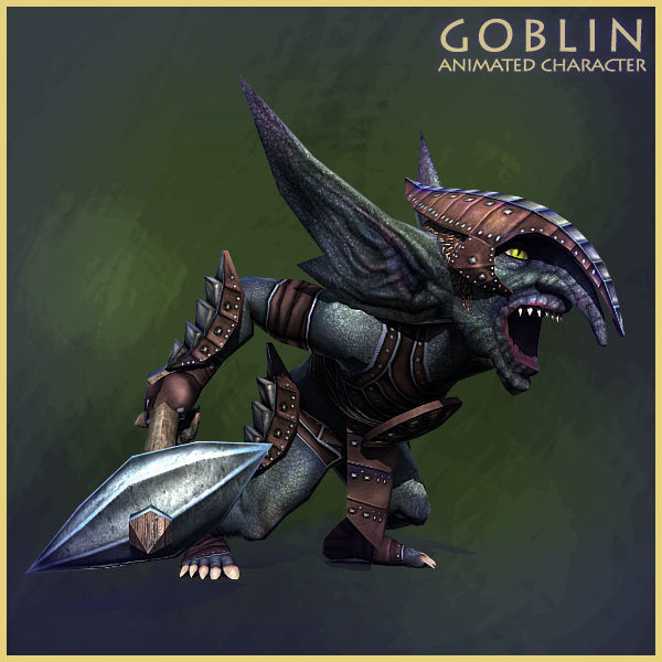 Goblin Warrior Light Version Low-poly 3D model_11