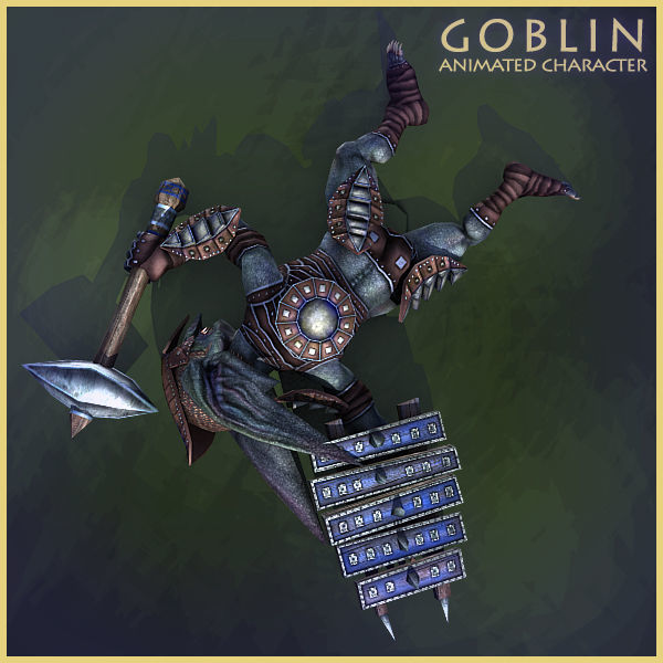 Goblin Warrior Light Version Low-poly 3D model_3