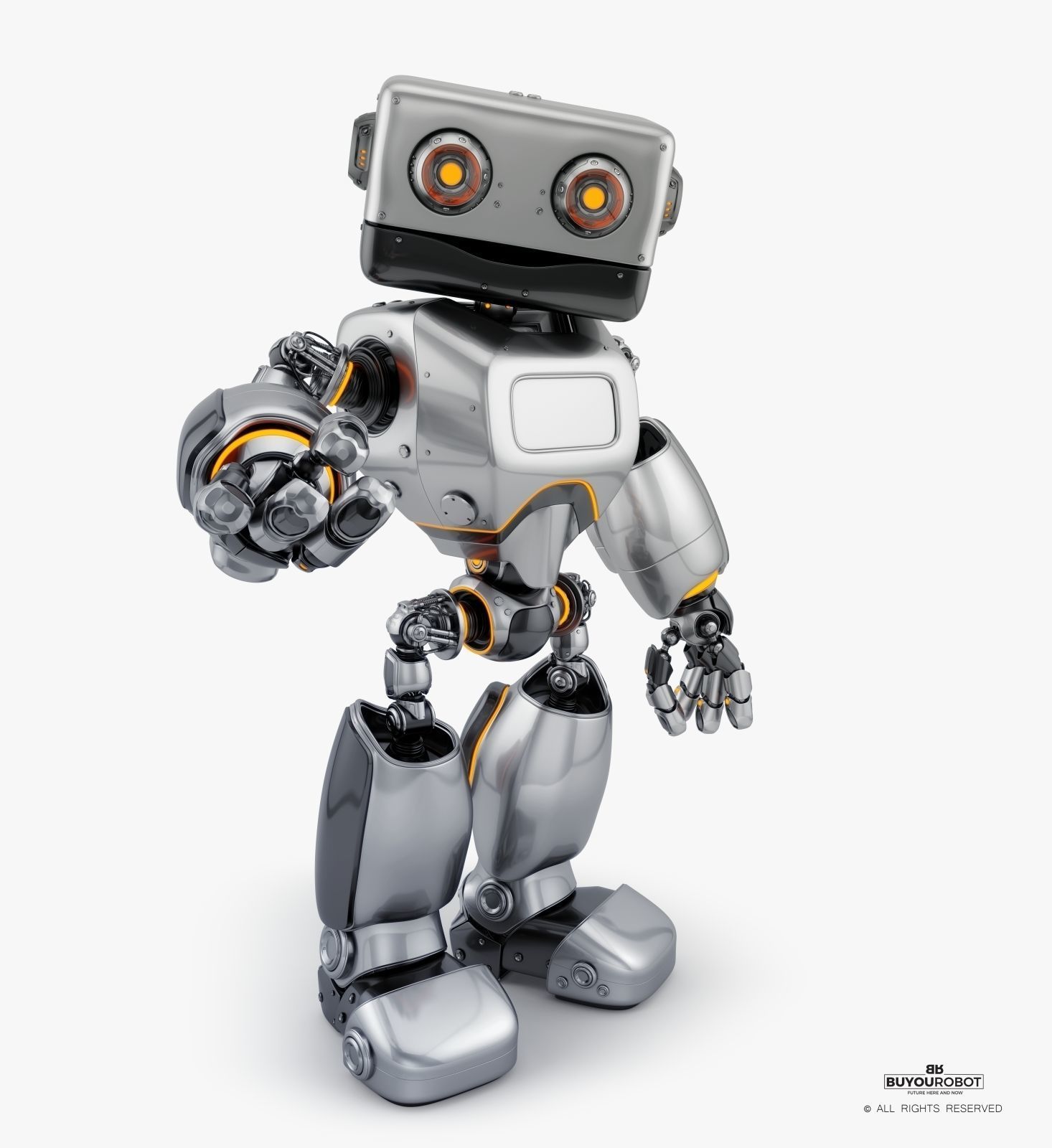 Big Daddy retro bot  3D model_3