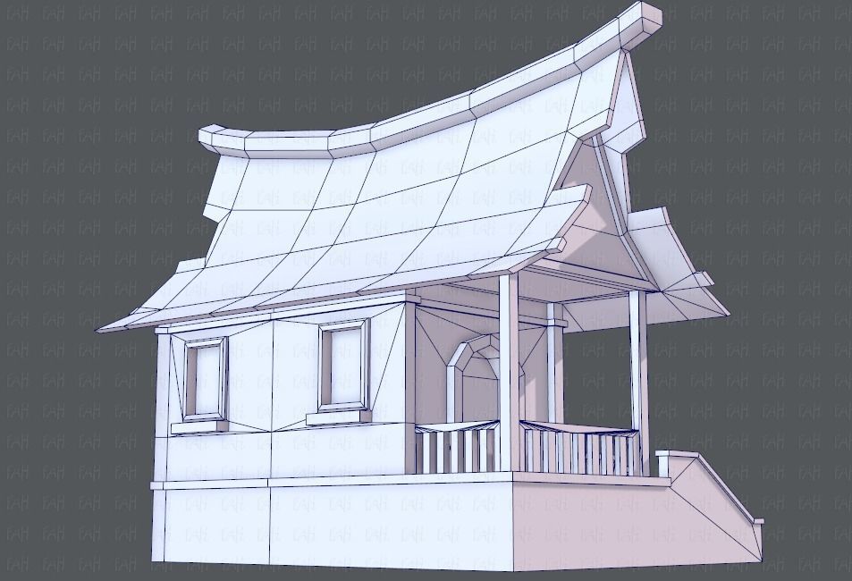 House Cartoon V07 Low-poly 3D model_36