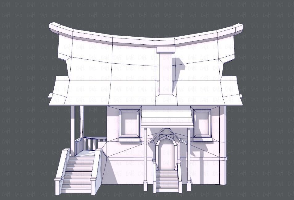 House Cartoon V07 Low-poly 3D model_9