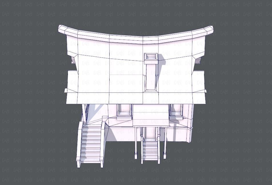 House Cartoon V07 Low-poly 3D model_25