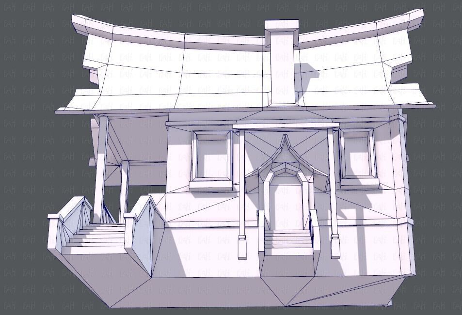 House Cartoon V07 Low-poly 3D model_40