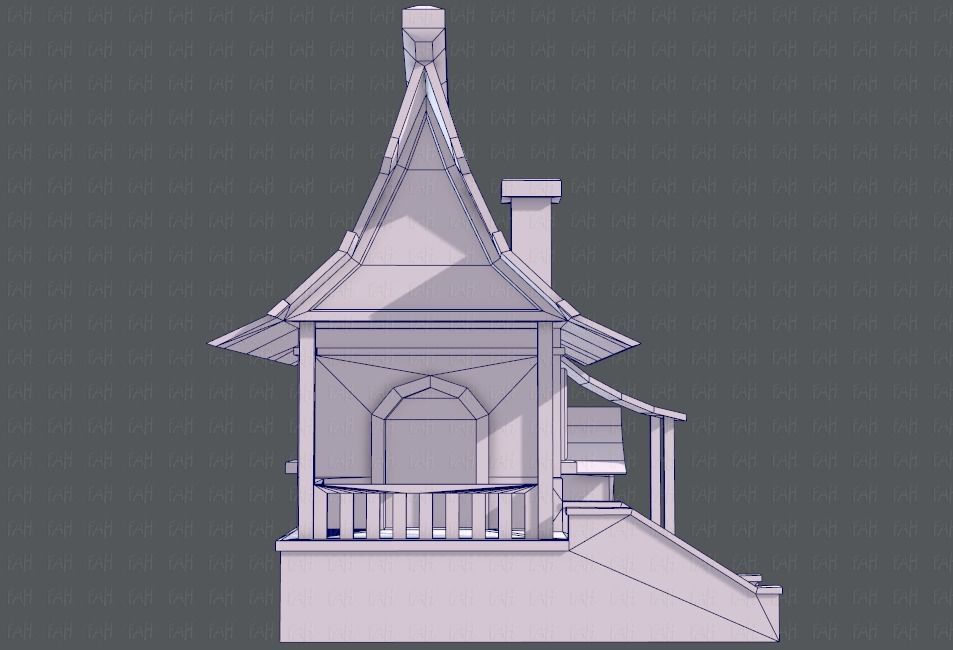 House Cartoon V07 Low-poly 3D model_44