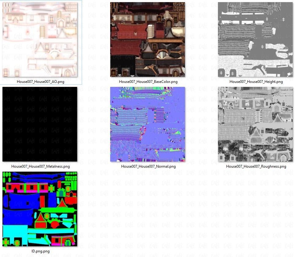 House Cartoon V07 Low-poly 3D model_46