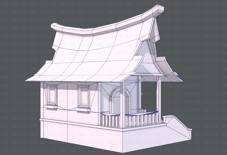 House Cartoon V07 Low-poly 3D model_12