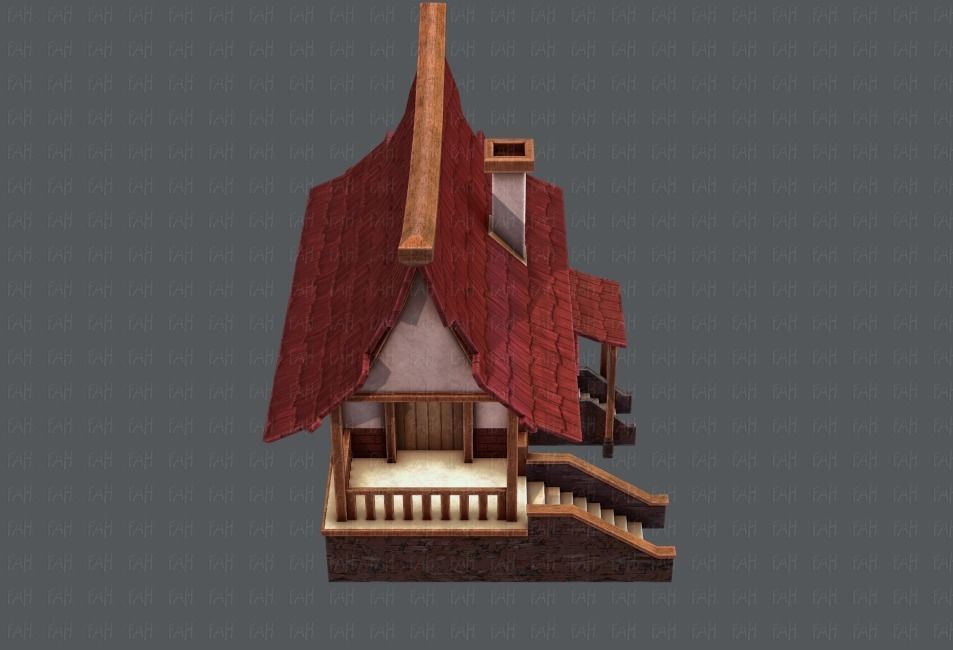 House Cartoon V07 Low-poly 3D model_19