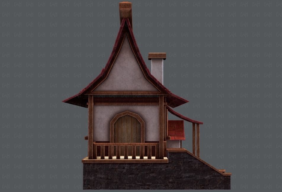 House Cartoon V07 Low-poly 3D model_43