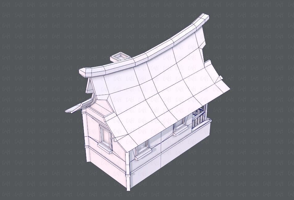House Cartoon V07 Low-poly 3D model_30